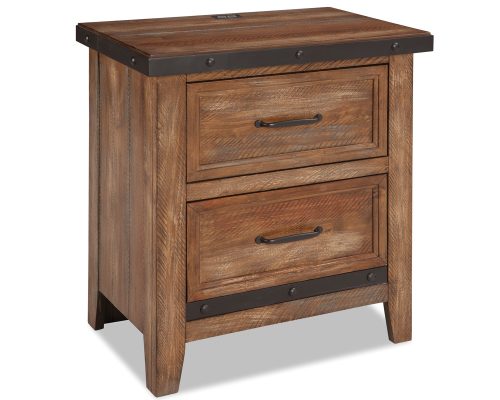 Intercon Taos Canyon Brown 2 Drawer Nightstand