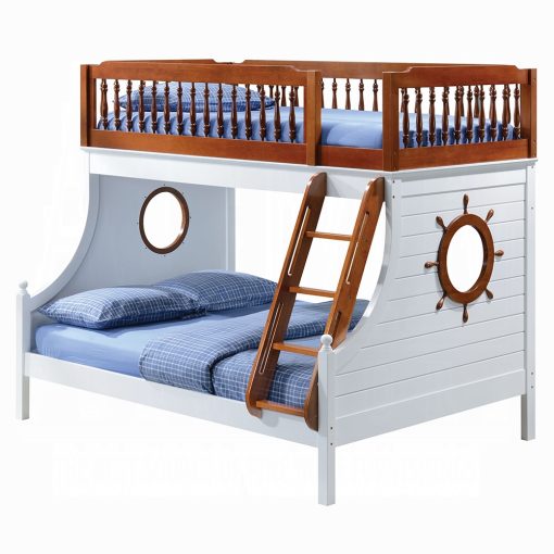 Acme Farah Oak & White Bunk Bed (T/F) - Image 2