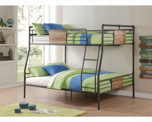 Acme Brantley Sandy Black & Dark Bronze Hand-Brushed Full XL/Queen Bunk Bed