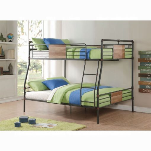 Acme Brantley Sandy Black & Dark Bronze Hand-Brushed Full XL/Queen Bunk Bed