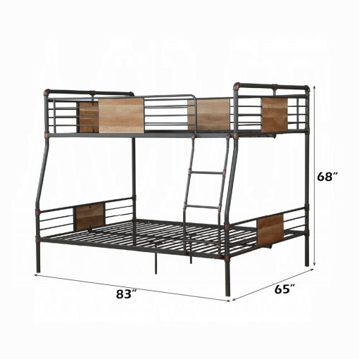 Acme Brantley Sandy Black & Dark Bronze Hand-Brushed Full XL/Queen Bunk Bed - Image 2