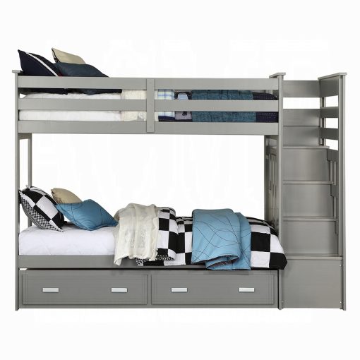 Acme Allentown Gray Twin/Twin Bunk Bed W/Trundle & Storage - Image 3