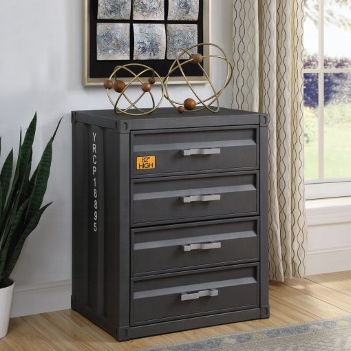 Acme Cargo Gunmetal Chest with 4 Drawers