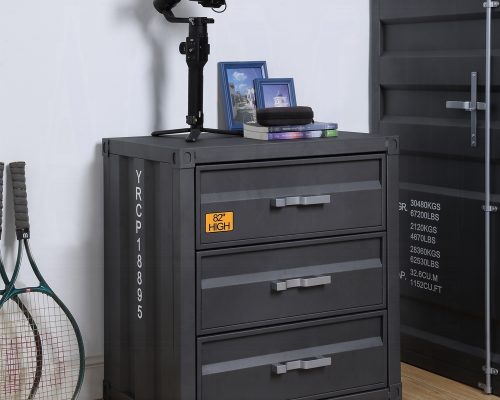 Acme Cargo Gunmetal Chest with 3 Drawers