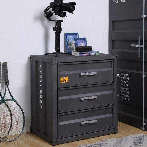 Acme Cargo Gunmetal Chest with 3 Drawers