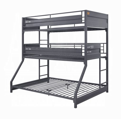 Acme Cargo Gunmetal Twin/Twin/Full Bunk Bed - Image 2