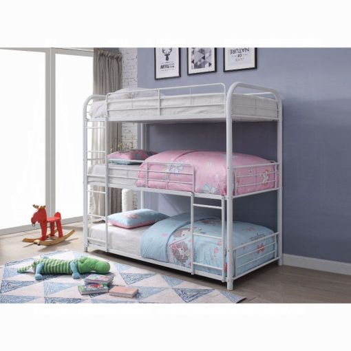 Acme Cairo White Triple Full Bunk Bed
