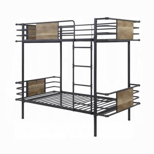 Acme Deliz Gunmetal Twin/Twin Bunk Bed - Image 2