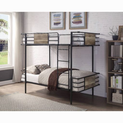 Acme Deliz Gunmetal Twin/Twin Bunk Bed