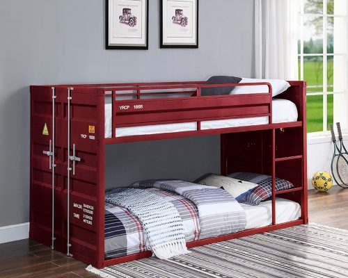 Acme Cargo Red Twin/Twin Bunk Bed