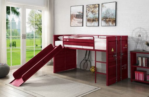 Acme Cargo Twin Loft Bed with Slide