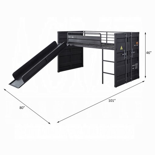 Acme Cargo Twin Loft Bed with Slide - Image 13