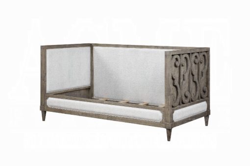Acme Artesia Tan Fabric & Salvaged Natural Daybed (Twin) - Image 2