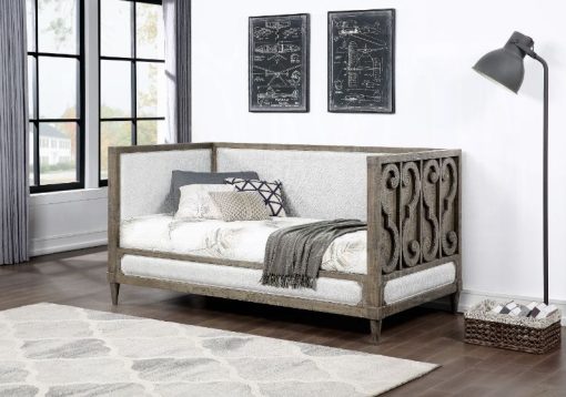 Acme Artesia Tan Fabric & Salvaged Natural Daybed (Twin)