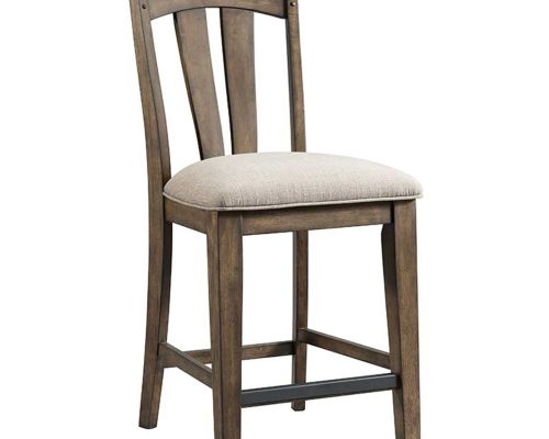 Intercon Whiskey River Gunpowder Grey Slat Stool