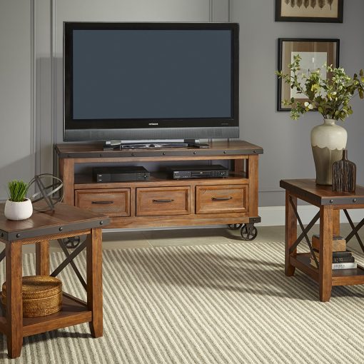 Intercon Taos Canyon Brown Chairside Table - Image 2