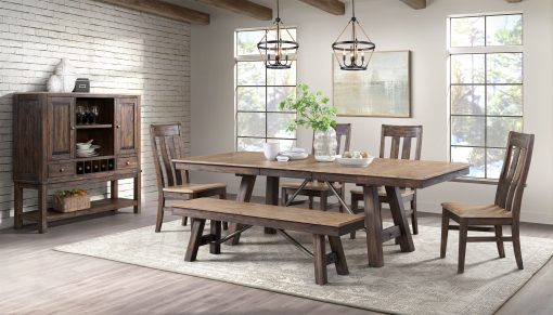 Intercon Transitions Trestle Dining Table - Image 4