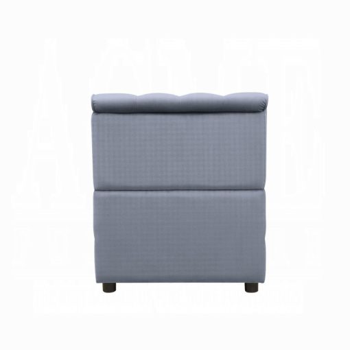 Acme Bois II Gray Velvet Modular - Armless Chair - Image 5