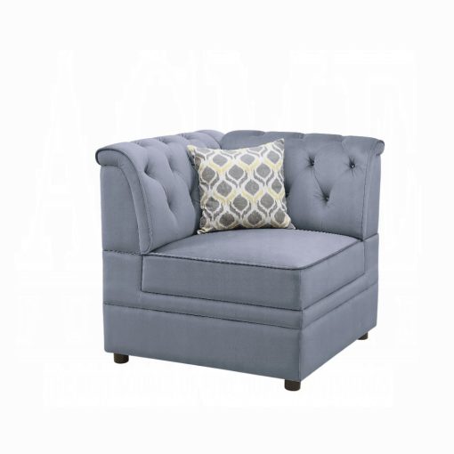 Acme Bois II Gray Velvet Modular - Wedge