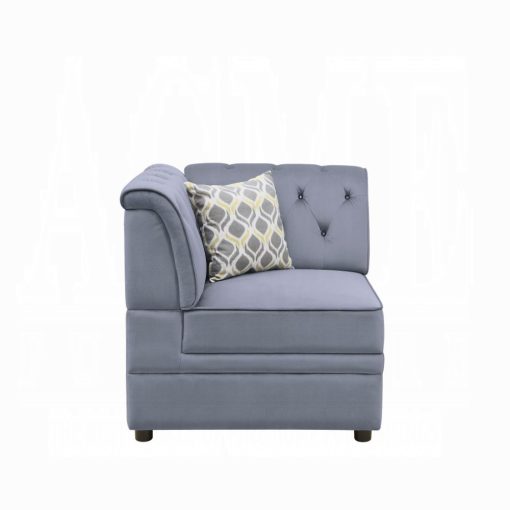 Acme Bois II Gray Velvet Modular - Wedge - Image 3