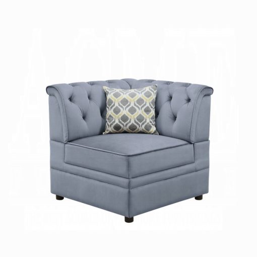 Acme Bois II Gray Velvet Modular - Wedge - Image 4