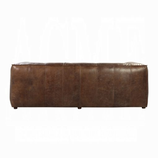 Acme Brancaster Retro Brown Top Grain Leather Sofa - Image 4
