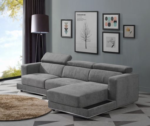 Acme Alwin Dark Gray Fabric Modular - Left Sofa