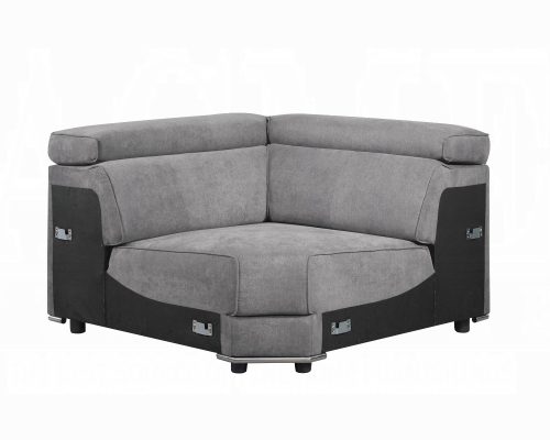 Acme Alwin Dark Gray Fabric Modular - Wedge