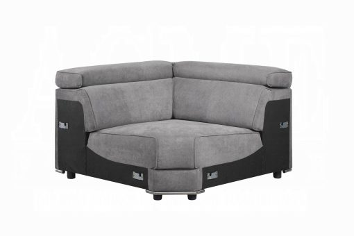 Acme Alwin Dark Gray Fabric Modular - Wedge