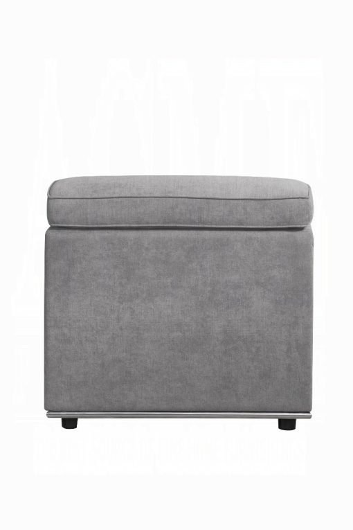 Acme Alwin Dark Gray Fabric Modular - Armless Chair - Image 4