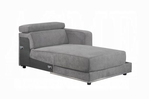 Acme Alwin Dark Gray Fabric Modular - Right Chaise