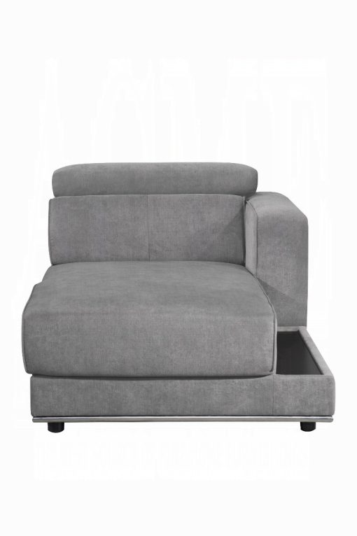 Acme Alwin Dark Gray Fabric Modular - Right Chaise - Image 2