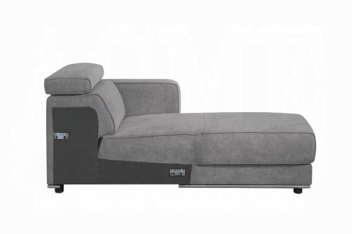 Acme Alwin Dark Gray Fabric Modular - Right Chaise - Image 3