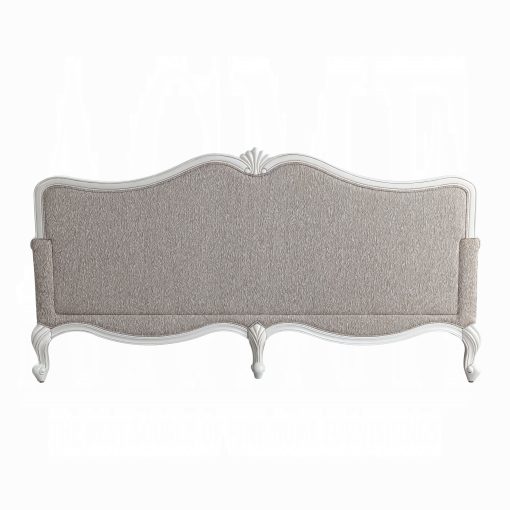 Acme Ciddrenar Fabric & White Sofa with 5 Pillows - Image 5