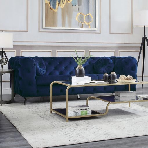Acme Atronia Blue Velvet Sofa
