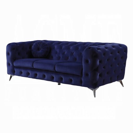 Acme Atronia Blue Velvet Sofa - Image 2