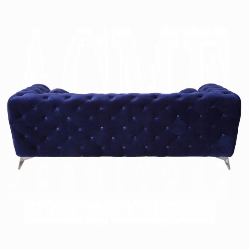Acme Atronia Blue Velvet Sofa - Image 5