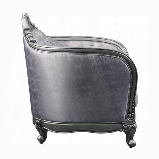 Acme Ariadne Fabric & Platinum Sofa with 5 Pillows - Image 4