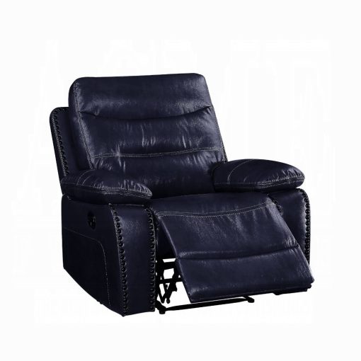 Acme Aashi Motion Navy Leather-Gel Match Recliner - Image 6