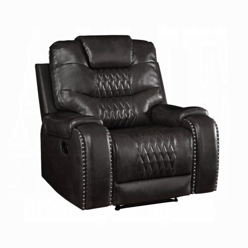 Acme Braylon Magnetite Synthetic Leather Motion Recliner