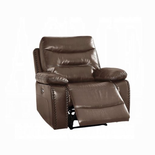 Acme Aashi Power Motion Brown Leather-Gel Match Recliner - Image 2