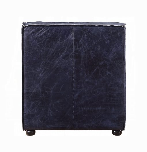 Acme Birdie Vintage Blue Top Grain Leather Modular - Armless Chair - Image 4