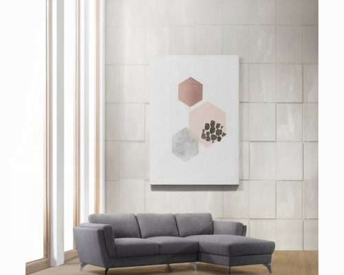 Acme Beckett Gray Fabric Sectional Sofa
