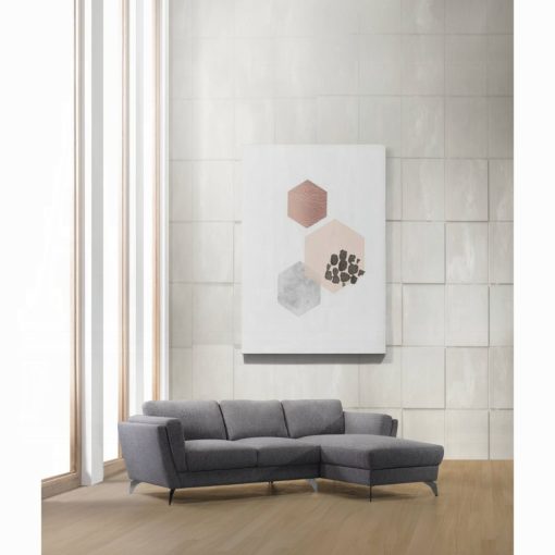 Acme Beckett Gray Fabric Sectional Sofa