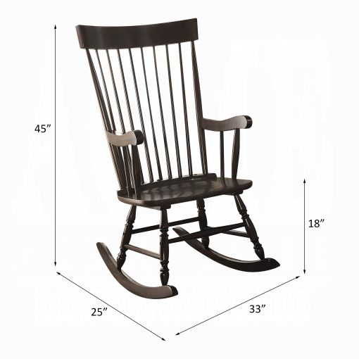 Acme Arlo Black Rocking Chair - Image 3