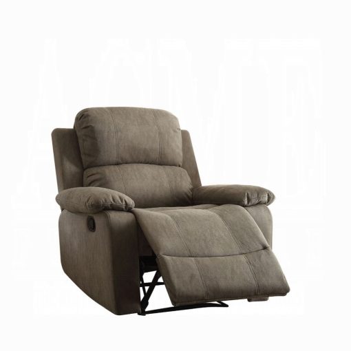 Acme Bina Gray Polished Microfiber Motion Recliner - Image 2
