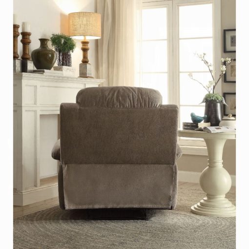 Acme Bina Gray Polished Microfiber Motion Recliner - Image 4