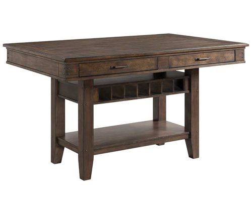 Intercon Whiskey River Gunpowder Grey Kitchen Island