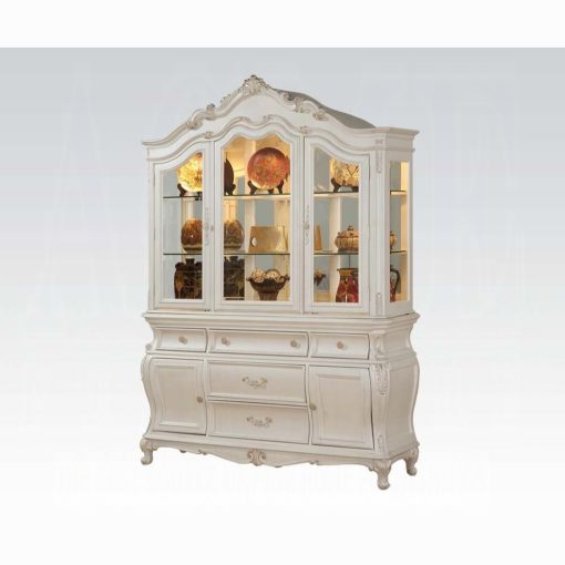 Acme Chantelle Pearl White Buffet & Hutch