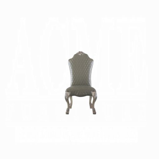 Acme Dresden Vintage Bone White & Synthetic Leather Side Chair - Set of 2 - Image 2